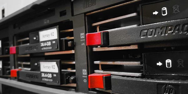 Close-up image of a server to represent that Creative Programs and Systems builds and maintains servers. 